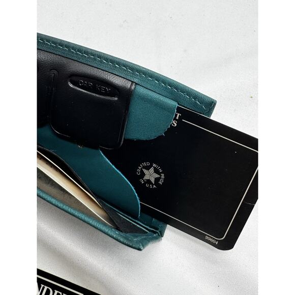 Rolfs Ladies Weekender Wallet Women Green Leather Travel Trip Small Money Credit - Picture 5 of 8